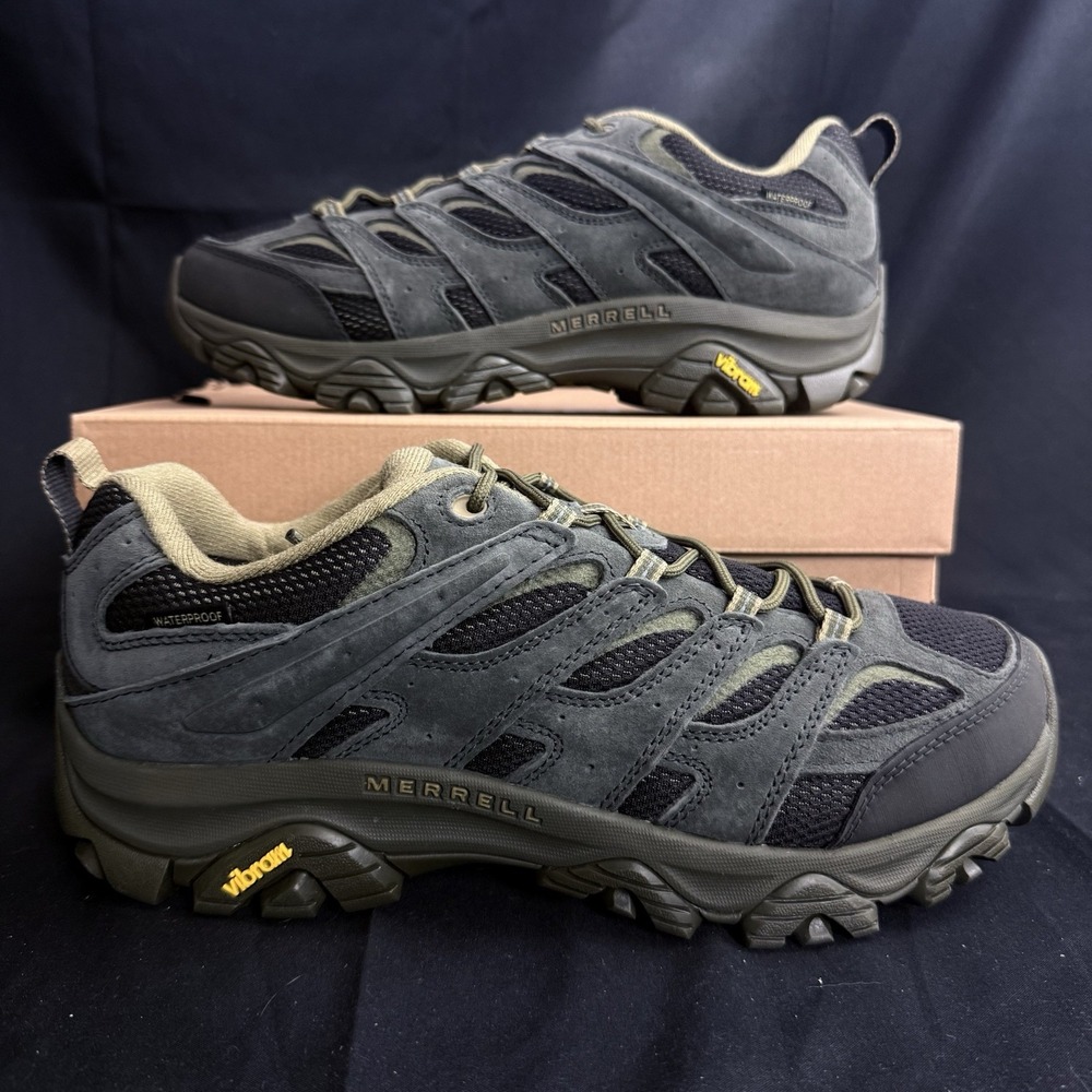 Merrell Moab 3 Waterproof Men's 10.5 W Trail Hiking Shoes Black/Beluga NWB!